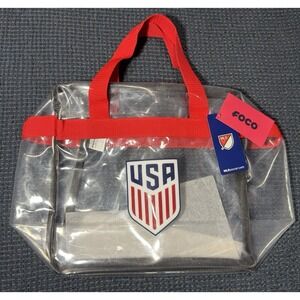 USA Soccer Clear Bag MLS World Cup Stadium Tote Mens US Futbol FOCO